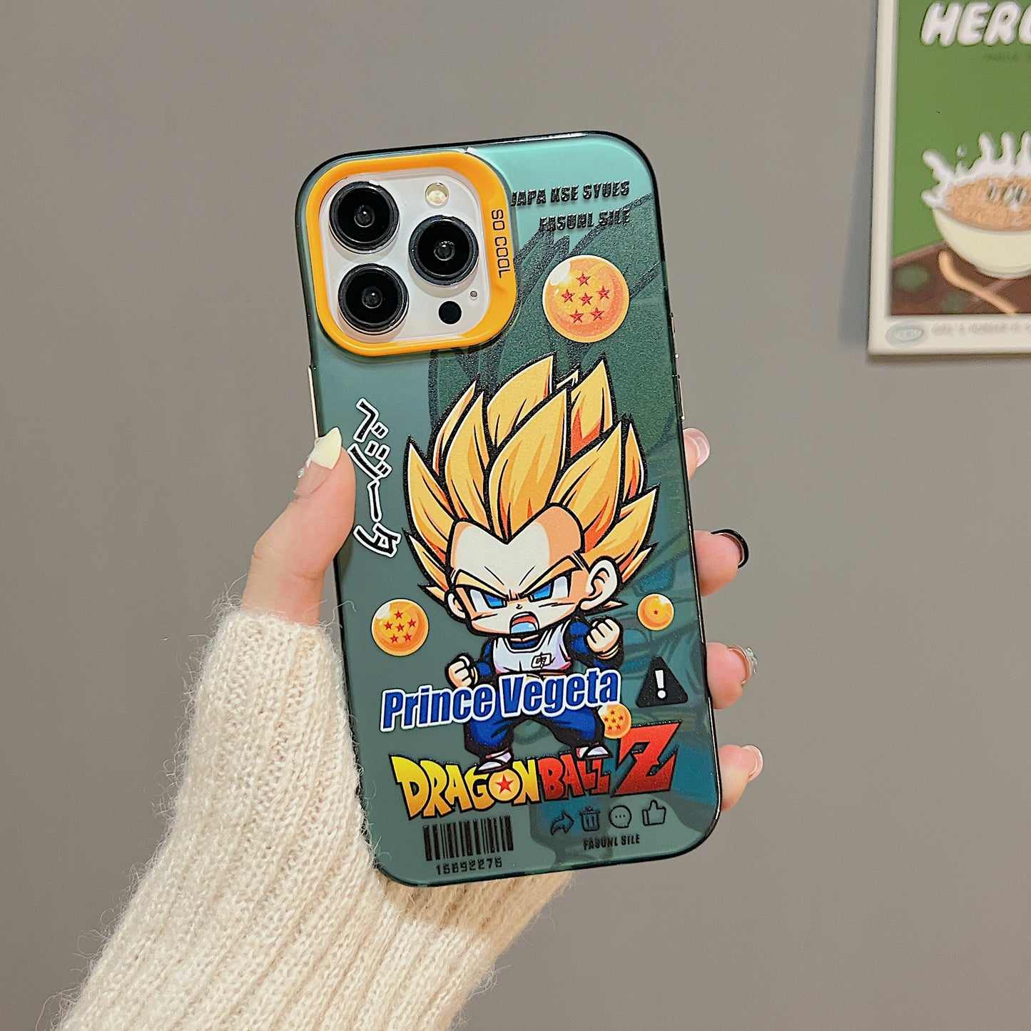 Fashion Anime Dragon Balls Gokus Laser Phone Case