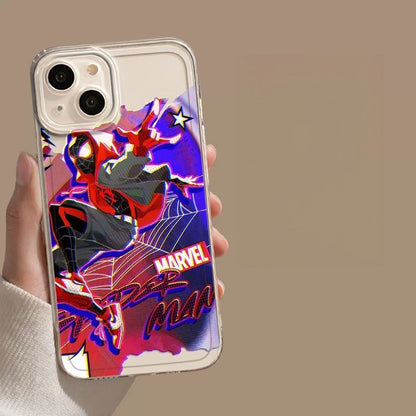 Bronzing Marvel Spider-Man Iron Man Phone Case
